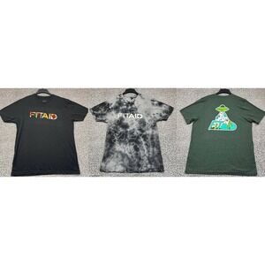 Lot of 3 Fitaid Shirt Men Extra Large Lifeaid Beverage Co Short Sleeve Crew Neck